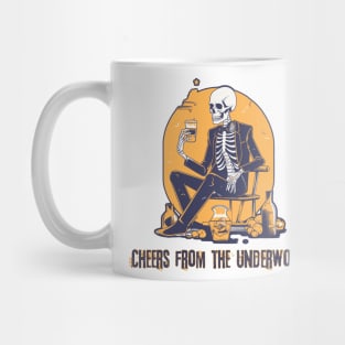 Skeleton having a drink Mug